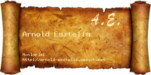 Arnold Esztella névjegykártya